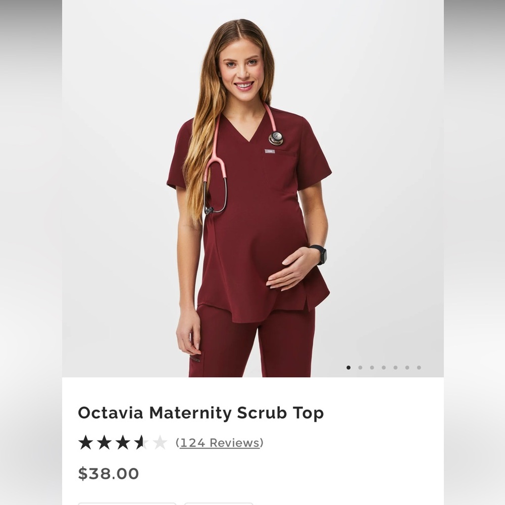Figs Octavia Maternity Scrub Top